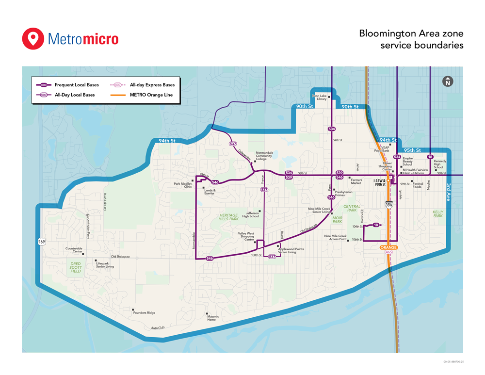 Map of Bloomington micro service